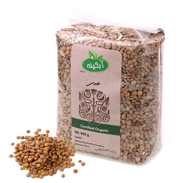 عدس ارگانیک آبگینه 900 گرمی